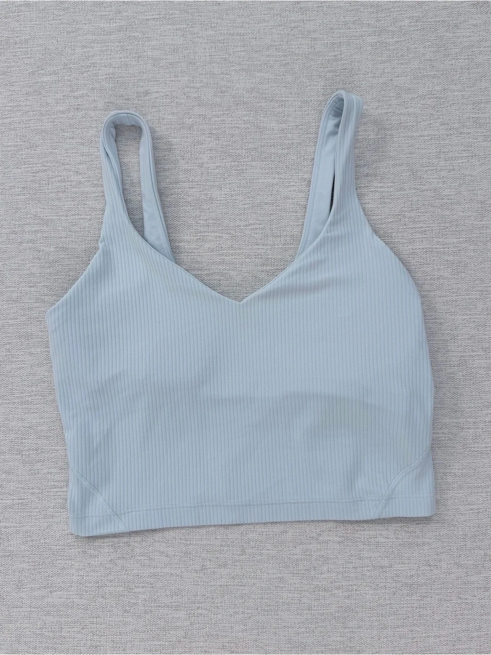 Lululemon Align Light Blue Ribbed V-Neck Crop Tank